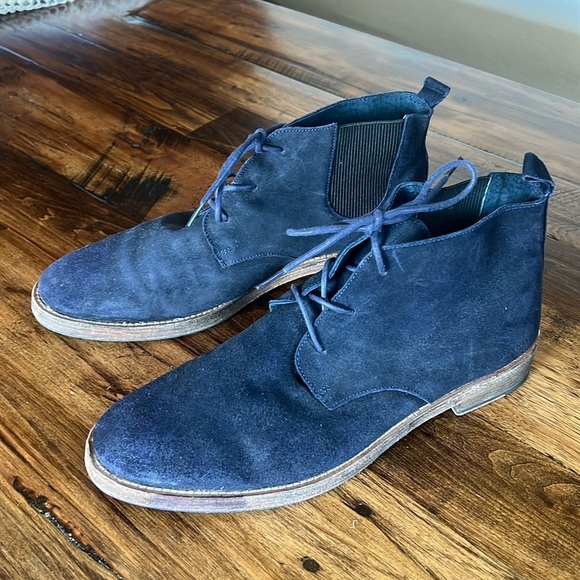 Mark Nason Men’s 11.5 Navy Suede Lace Up Chukka Boots. Like New main image 6